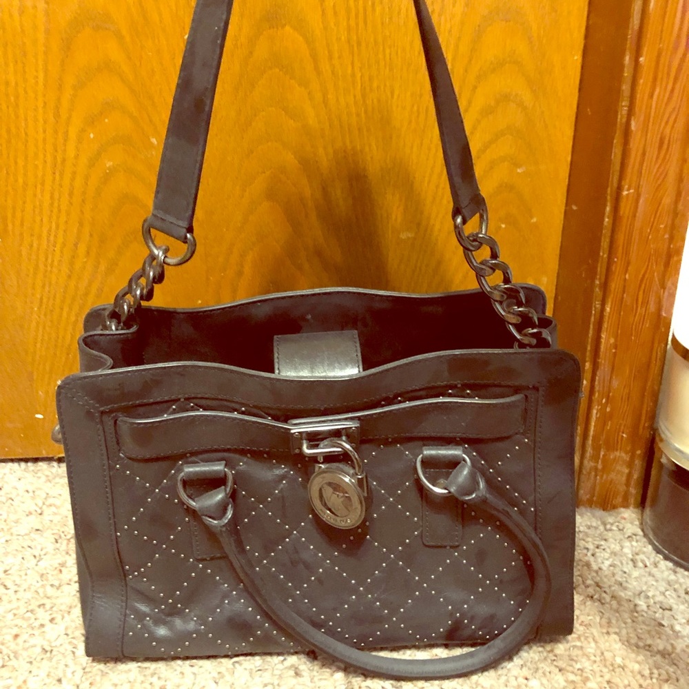 Michael Kors black leather purse